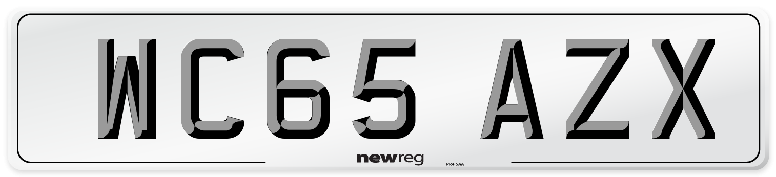 WC65 AZX Number Plate from New Reg